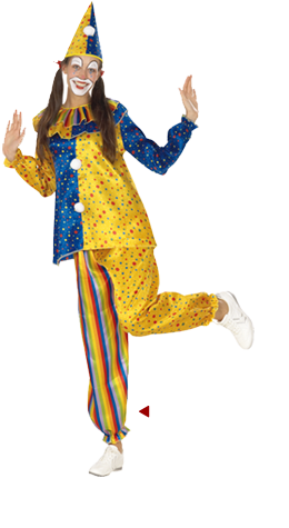 Clown Frau Harlequin clown kostüm