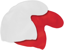 Schlumpfenmütze Rot-Weiss